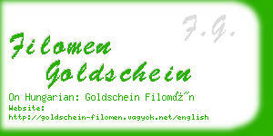 filomen goldschein business card